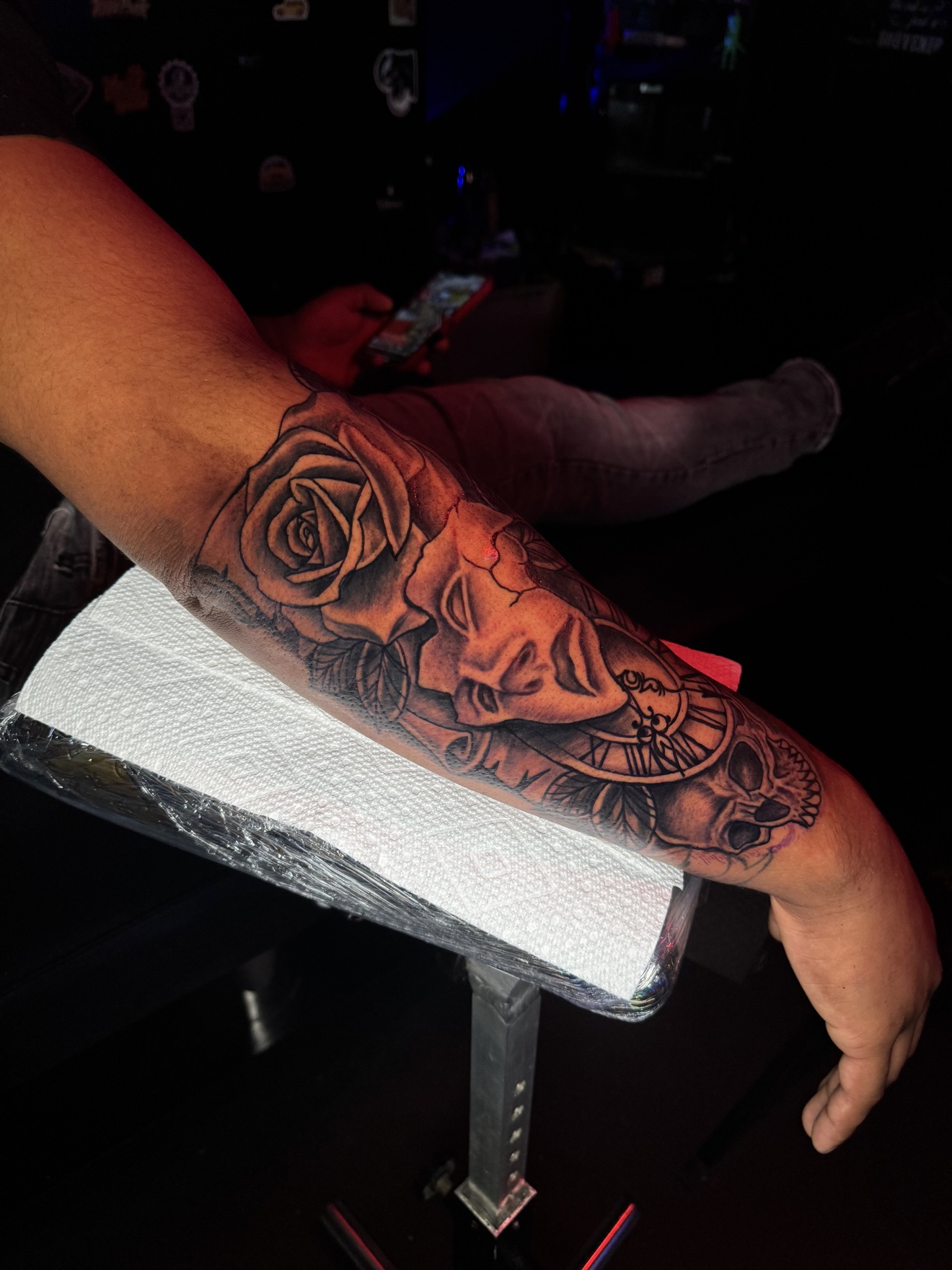 Rose forearm tattoo